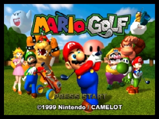 Mario Golf title screen for Nintendo 64